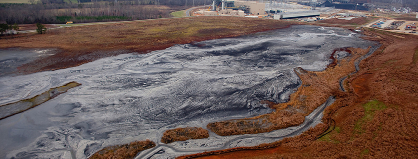 The Buck Steam Station coal ash impoundment in North Carolina. Photo © Les Stone / Greenpeace