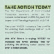 Green graphic with the text "Take Action Today The WV Department of Environmental Protection comment period on the consent order issued to APG Polytech, LLC is open until Thursday, August 10, at 5 P.M. The order WVDEP imposes a fine on APG for violating their discharge limit of 1,4-D into the Ohio River. Join WV Rivers in urging WVDEP to increase the APG's penalty fine for polluting the drinking water source for over 5 million people." overlaid.